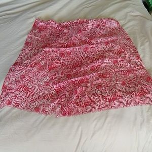 J. Jill red and white pattern scarf